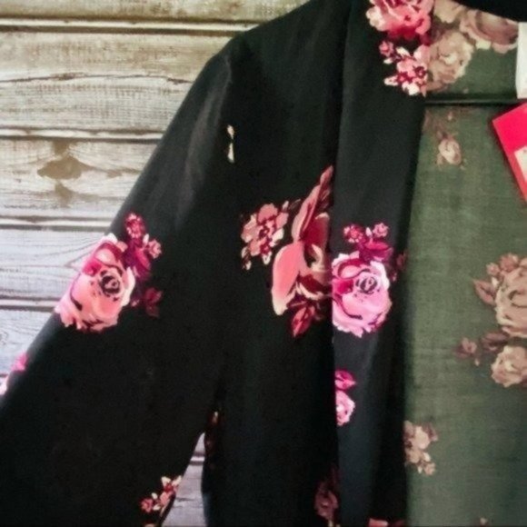 NWT Xhilaration Open Front Floral Kimono Size XXL - Picture 6 of 13